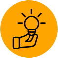 Hand holding light bulb